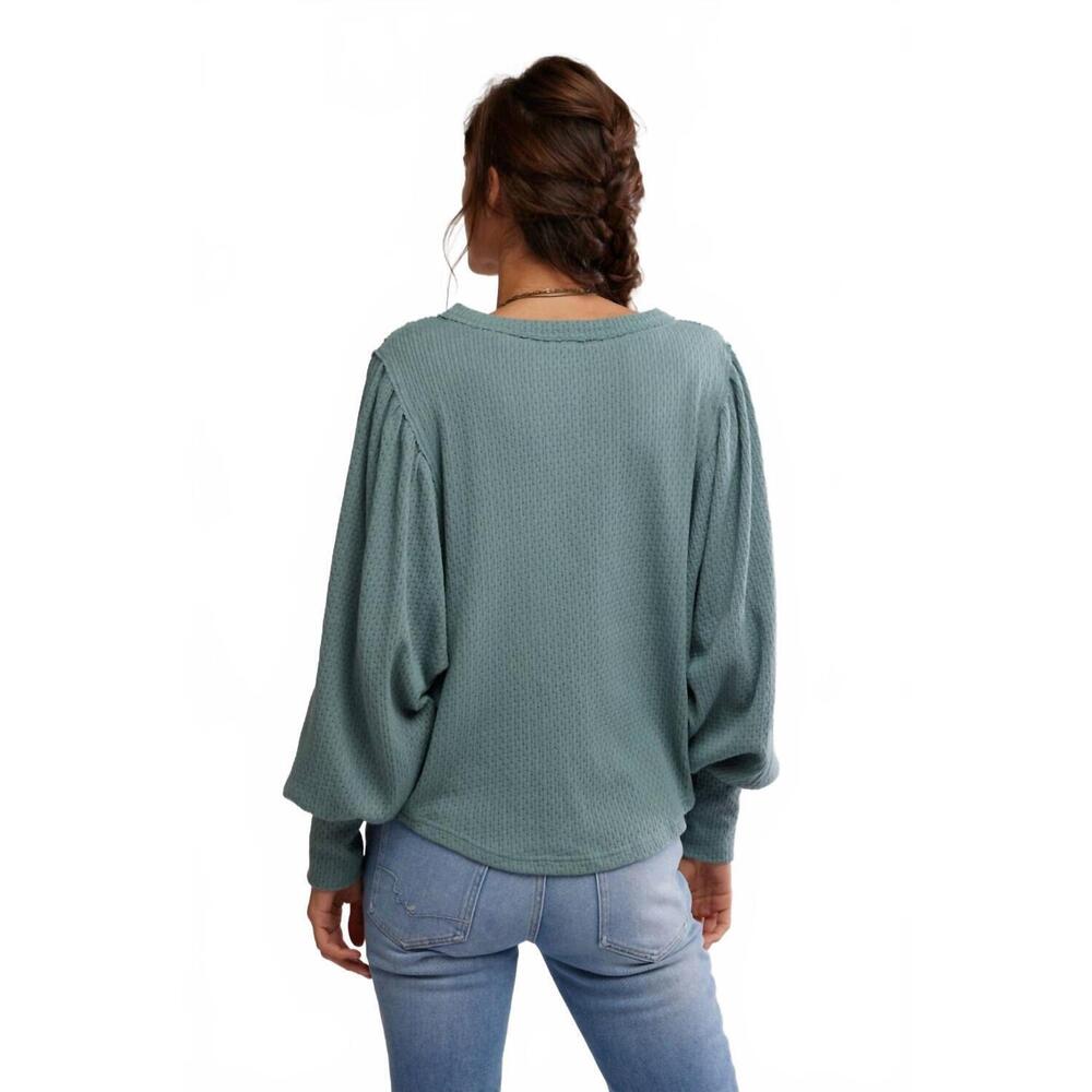 Free People Quinn Knit Henley Thermal Top - Picture 4 of 5